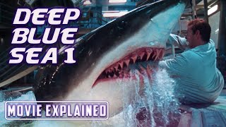 Deep Blue Sea 1999 Movie Explained in Hindi Urdu  Shark Movie [upl. by Jannel]