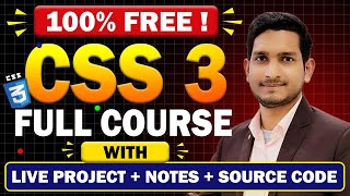 Complete CSS 3 Tutorial for Beginners  in One Video With Notes  Source Code  🔥🔥🔥 [upl. by Llertniuq863]