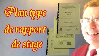 Rapport de stage exemple 1  plan type modèle du rapport de stage [upl. by Shell777]