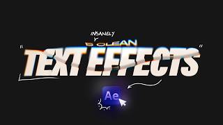 5 Clean Text Animations After Effects Tutorial [upl. by Esihcoc]