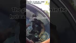 Florida deputy smashes window to rescue 1yearold locked in hot car [upl. by Adlecirg]