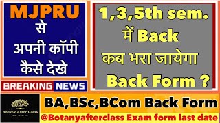 How to fill Mjpru Exam Copy Rechecking form  5th sem Back form updat [upl. by Ibloc281]