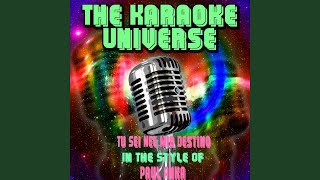 Tu Sei Nel Mio Destino Karaoke Version In the Style of Paul Anka [upl. by Ayn309]