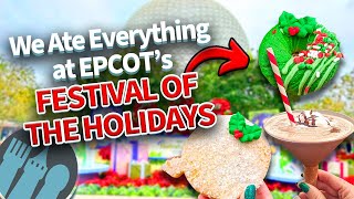 We Ate EVERYTHING at EPCOTs Festival of the Holidays [upl. by Aitan901]