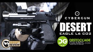 FR DESERT EAGLE L6 CO2  CYBERGUN  KWC  DESTOCKAGE GAMES  AIRSOFT REVIEW [upl. by Leoj]