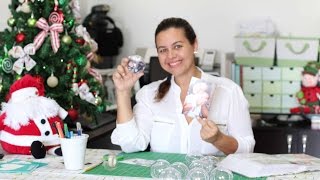 DIY  Faça Você Mesmo  Bolas de Natal Personalizadas [upl. by Suolevram]