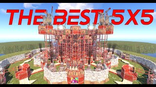 THE BEST 5X5  Open Core  WidegapMroof  Tutorial  Rust Base Building 2024 [upl. by Bigford243]