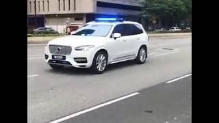 Malaysian King Police Motorcade [upl. by Sotsirhc]