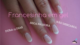 FRANCESINHA EM ESMALTE EM GEL  ESMALTAÇÃO EM GEL [upl. by Nodnarbal]