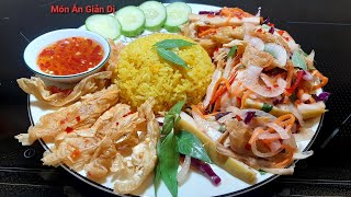 CƠM GÀ XÉ PHAY CHAY thơm ngon lạ miệngvới sốt trộn ngonMón Ăn Giản Dị [upl. by Hailat240]