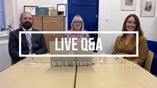 Tolworth Girls School amp Sixth Form Live QA  7 October 2020 [upl. by Eel139]