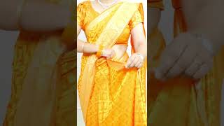 How to drape a regular saree  silk saree draping [upl. by Fablan322]