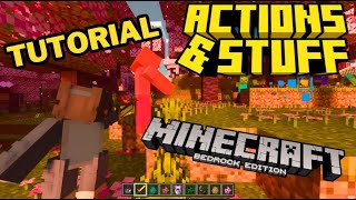 COMO INSTALAR ACTIONS AND STUFF MINECRAFT BEDROCK 121  TUTORIAL WINDOWS [upl. by Nnairam484]