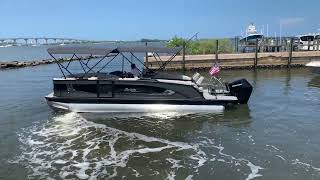 Barletta Lusso L25 Pontoon Boat with Optional AccuThruster System  Video 1 [upl. by Ymeon]