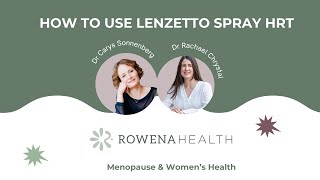 How to use Lenzetto spray HRT [upl. by Nairot]