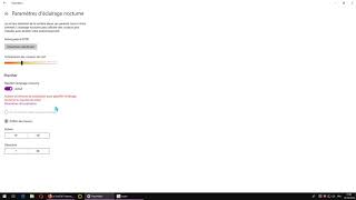 regler ajuster leclairage Nocturne Windows 10 tuto FR [upl. by Anircam]