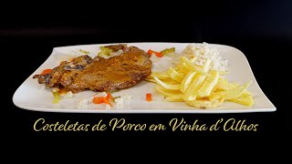 Costeletas de Porco em Vinha dAlhos Receita Tradicional e Económica 🍖 [upl. by Rufena]