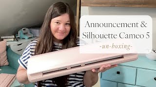 Special Announcement amp Silhouette Cameo 5 Unboxing First Look  Electrostatic Mat [upl. by Ahsyla]