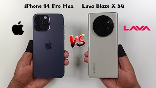 iPhone 14 Pro Max vs Lava Blaze X 5G Speed Test [upl. by Alesram714]