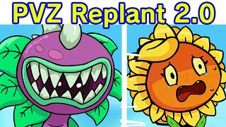 Friday Night Funkin VS Plants vs Zombies Replanted 20 FULL WEEK 2 FNF ModHard PVZ Heroes [upl. by Raffaj]