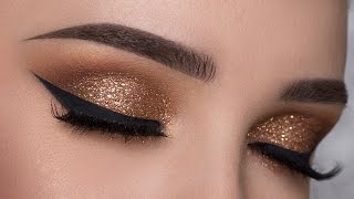 EASY Copper Glitter Smokey Eye Makeup Tutorial [upl. by Decato522]