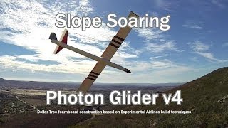 Slope Soaring Photon Glider  Dollar Tree Foamboard Scratch Build [upl. by Alleram420]