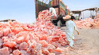 How They Extract Tons of Expensive Himalayan Salt Deep Inside Mountain [upl. by Esmond]