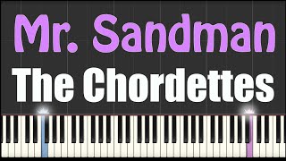 Mr Sandman  The Chordettes  Piano Tutorial [upl. by Attenhoj142]