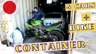 How to ship the 4 cars and motorbike in a container EFJ Japan [upl. by Inod871]