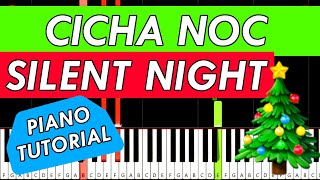 🎄CICHA NOC Kolęda  Piano Tutorial [upl. by Filberto621]