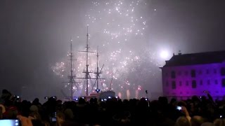 Amsterdam New Year Eve Firework  Nieuwjaar Vuurwerk Scheepvaartmuseum [upl. by Whalen]