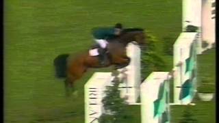 Eddie Macken IRL amp Miss FAN 1995 Aga Khan Dublin Nations Cup [upl. by Ellyn]