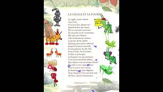 La cigale et la fourm French Poem 🐜 La cigale et la fourmi de Jean de la Fontaine 🐜 [upl. by Ihel552]