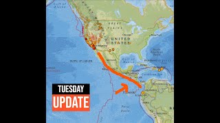 Southern California Earthquake activity Middle America Trench uptick Tuesday 10222024 [upl. by Enalb338]