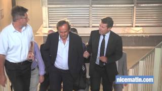 Michel Platini en visite à lAllianz Riviera [upl. by Ias]