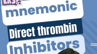 Direct Thrombin Inhibitors  Mnemonic Of The Day  Pharmac [upl. by Htebasile]