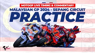 LIVE Data MotoGP Free Practice Malaysian GP 2024  Sepang Circuit [upl. by Enailuj]