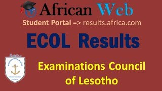 How to check Examinations Council of Lesotho Results 2017 [upl. by Lazar]