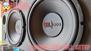 JBL 1300 watt double sub full fitting amp sound testing in autovani electronics yellandu [upl. by Newberry]