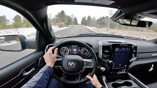 2023 RAM 1500 Laramie Crew Cab 4X4 POV Walkaround and Test Drive ASMR [upl. by Bellaude]