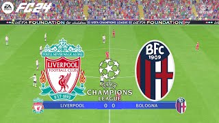 FC 24  Liverpool vs Bologna  UCL UEFA Champions League  PS5™ Full Match amp Gameplay [upl. by Gabbey786]