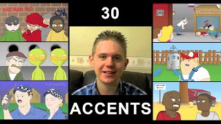 The English Language In 30 Accents Animated [upl. by Ardnasyl24]