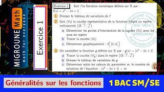 Généralités sur les fonctions — Exercice 1 —1 BAC SMSE [upl. by Elgna303]