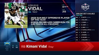 Chargers Select RB Kimani Vidal Rd 6 Pick 181  LA Chargers [upl. by Benjamin917]