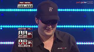 The Devilfish vs Phil Hellmuth  Classic Hands  Premier League Poker  partypoker [upl. by Ahseenyt149]