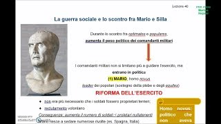 Storia Romana  La guerra sociale e lo scontro fra Mario e Silla [upl. by Ettenuj164]