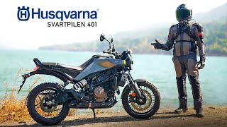 Husqvarna Svartpilen 401  First Ride Review [upl. by Ayotaj50]