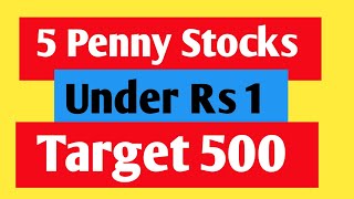 Penny Gems 2024 5 Stocks under ₹1 [upl. by Eatnoid]