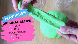 PLAYDOUGH ORIGINAL RECIPE  No Cook Playdough Recipe  How to Make Soft Playdough for Kids [upl. by Renell326]