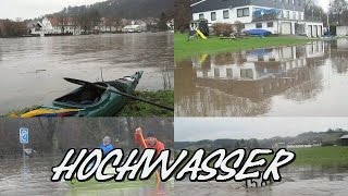 WeserHochwasser Karlshafen Kanuclub Beverungen Herstelle Wehrden Höxter Lüchtringen [upl. by Obara]